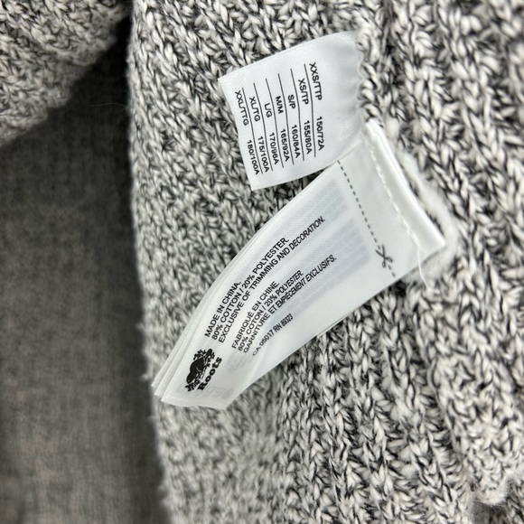 Roots Gray Marled Ribbed Knit Long Cotton Sweater - Picture 5 of 7